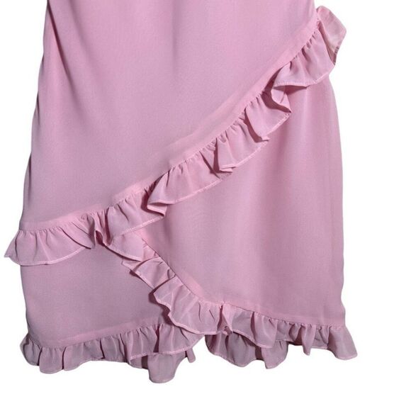 NWOT House of CB Tania Pink Quartz Ruffle Mini Dress Size Small - Picture 7 of 11